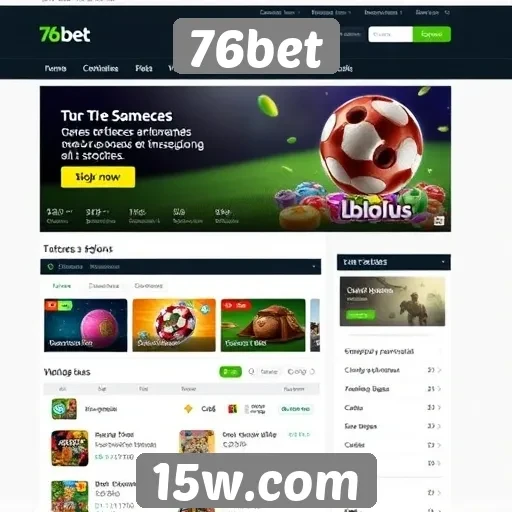 Interface e usabilidade do site 76bet